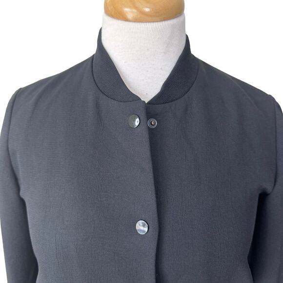 WILFRED Aritzia Black Poussin Snap Front Bomber Jacket Size XS Black - Picture 12 of 15